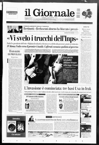 Il giornale del lunedi